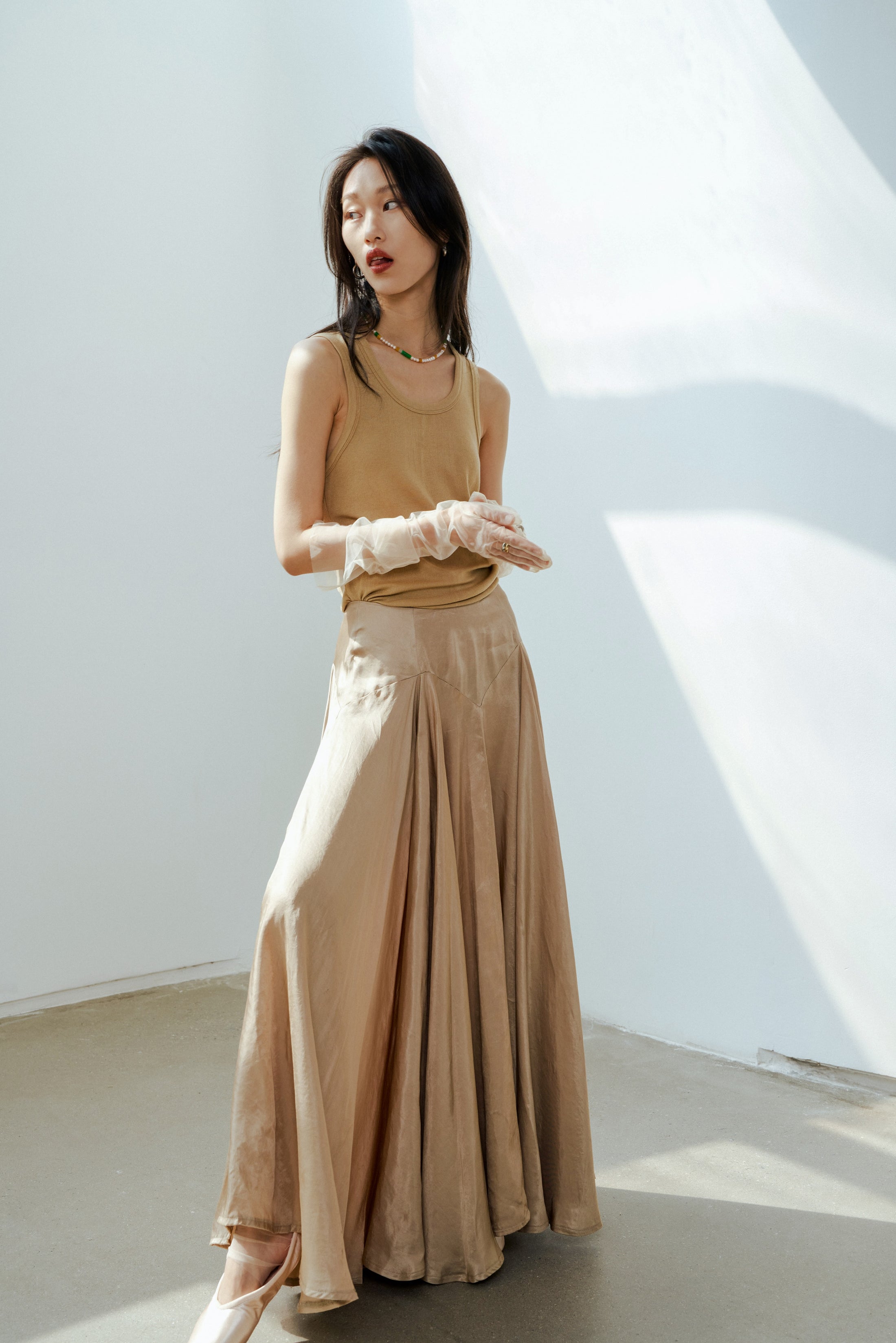 Enlightenment - Pleated Maxi Skirt