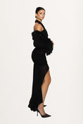 Load image into Gallery viewer, Black Knitted Fur Cardi
