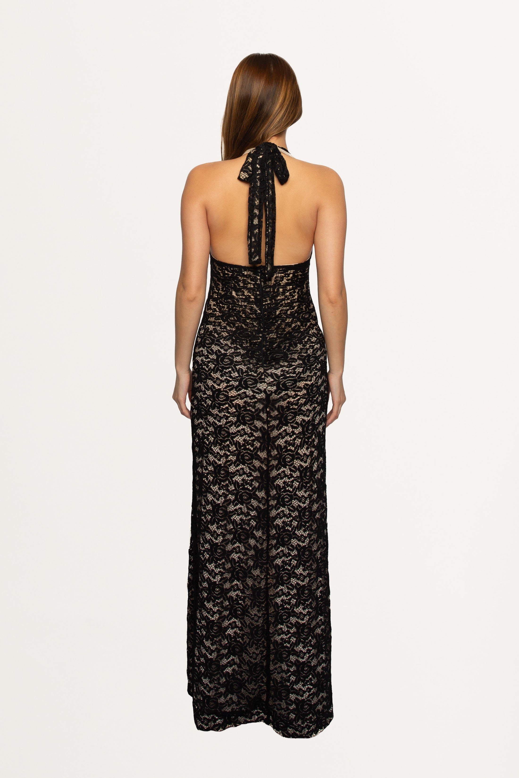 Lace V Neck Maxi Dress