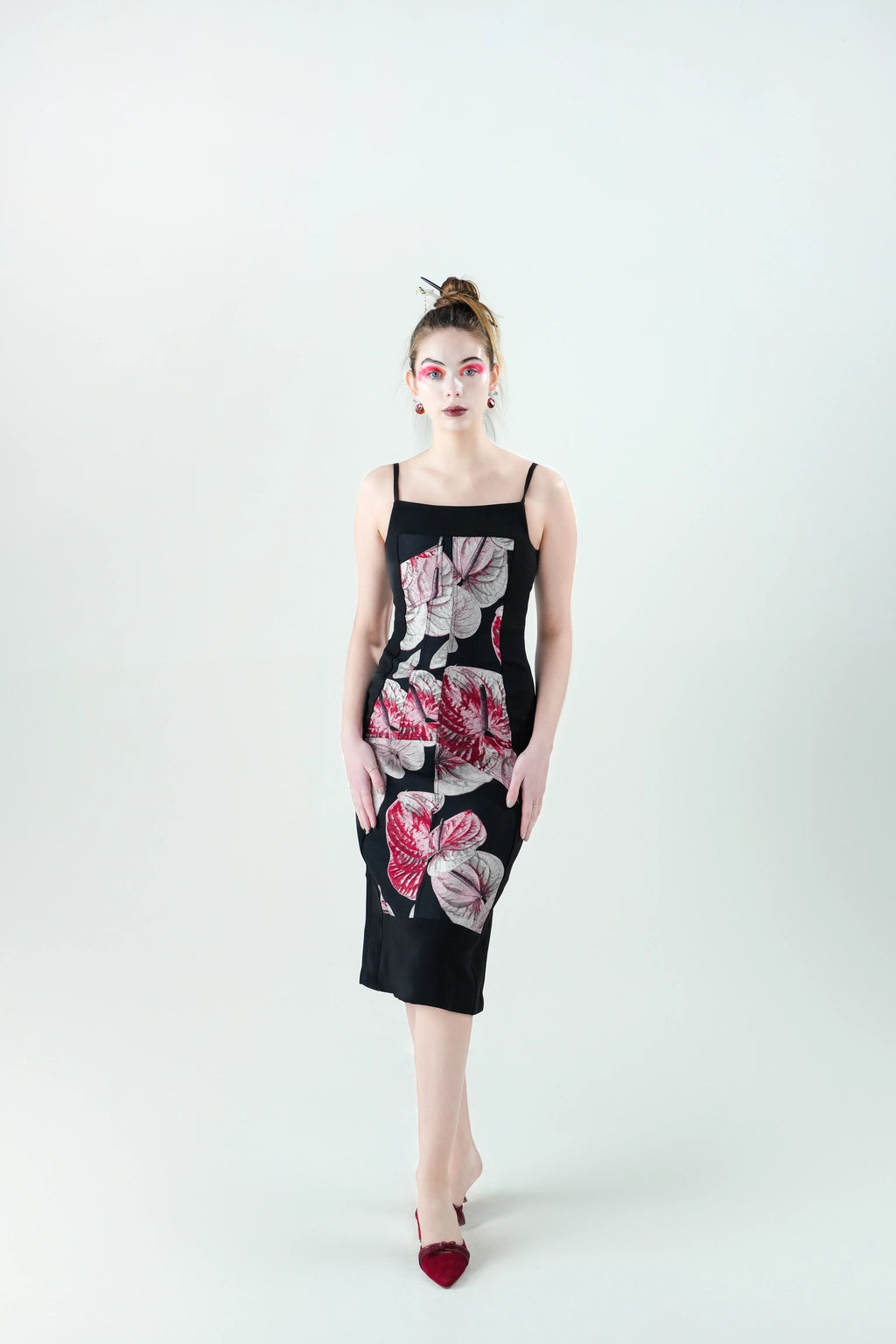 Happy As Lazzaro - Flamingo Lily Straps Dress