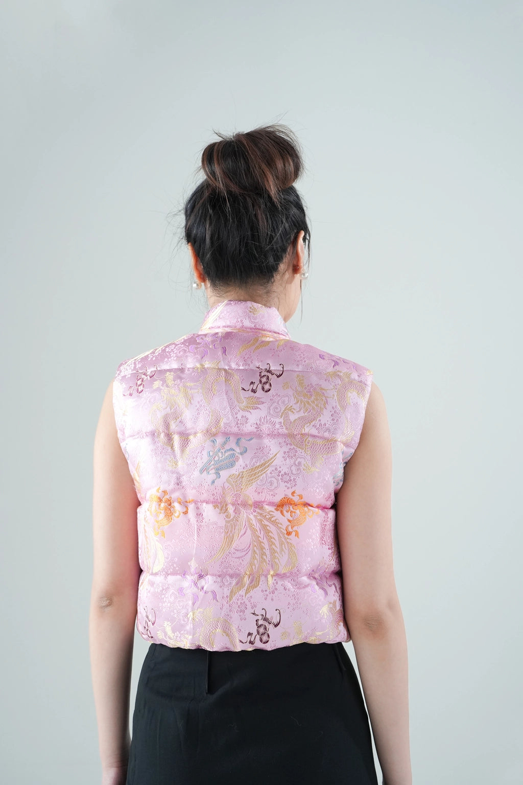 Jade Dragon Scrolls - Song Brocade Goose Down Gilet