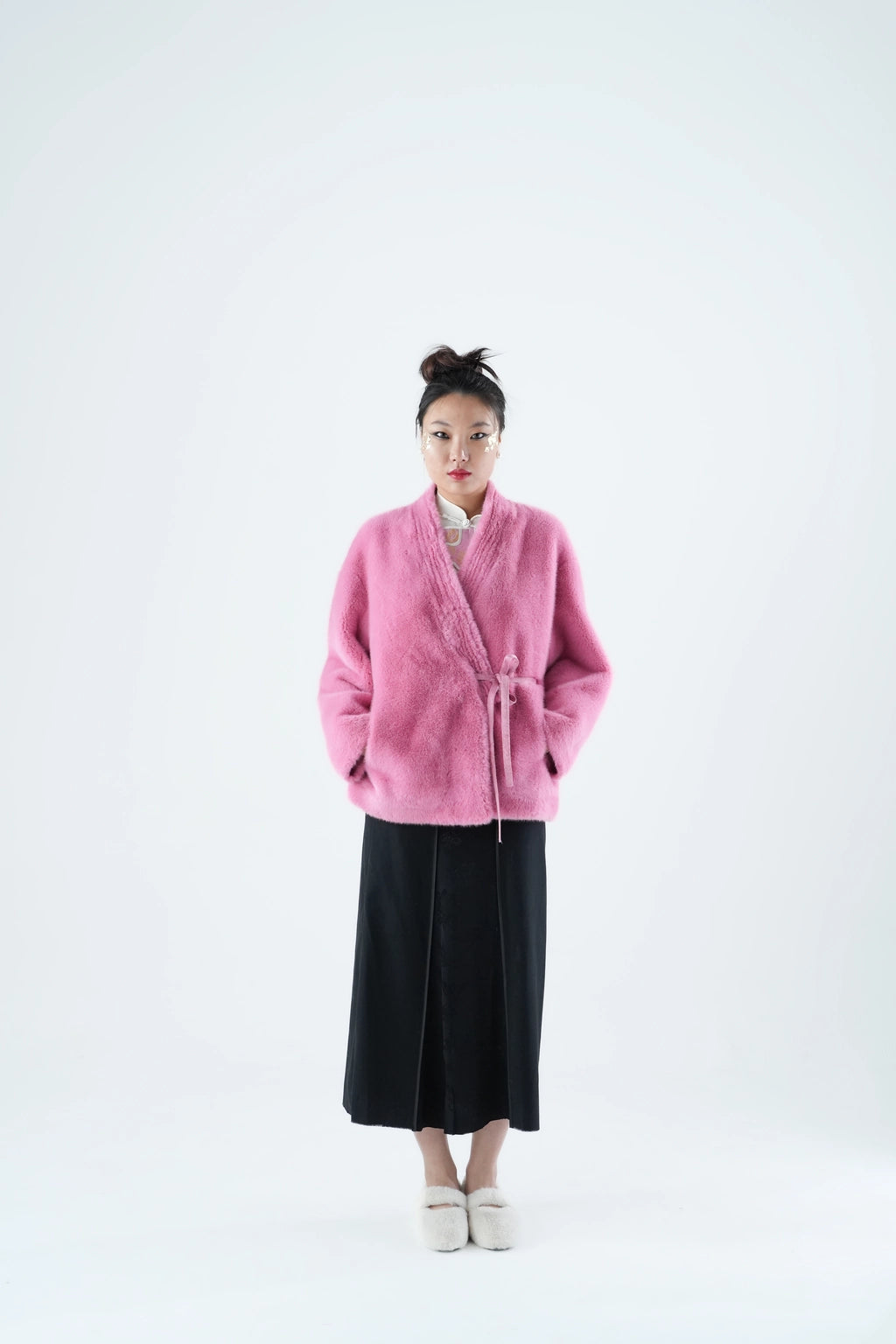 Yi Yi  - Faux Fur Wrap Coat