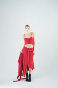 Load image into Gallery viewer, A Series of Mulan's Secret Eternal Flame Ensemble - Red Woven Three Piece Set
