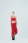 Load image into Gallery viewer, A Series of Mulan's Secret Eternal Flame Ensemble - Red Woven Three Piece Set
